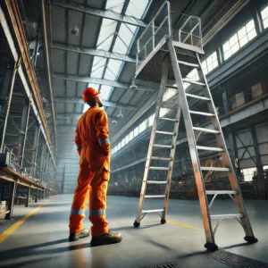 homem observando escada